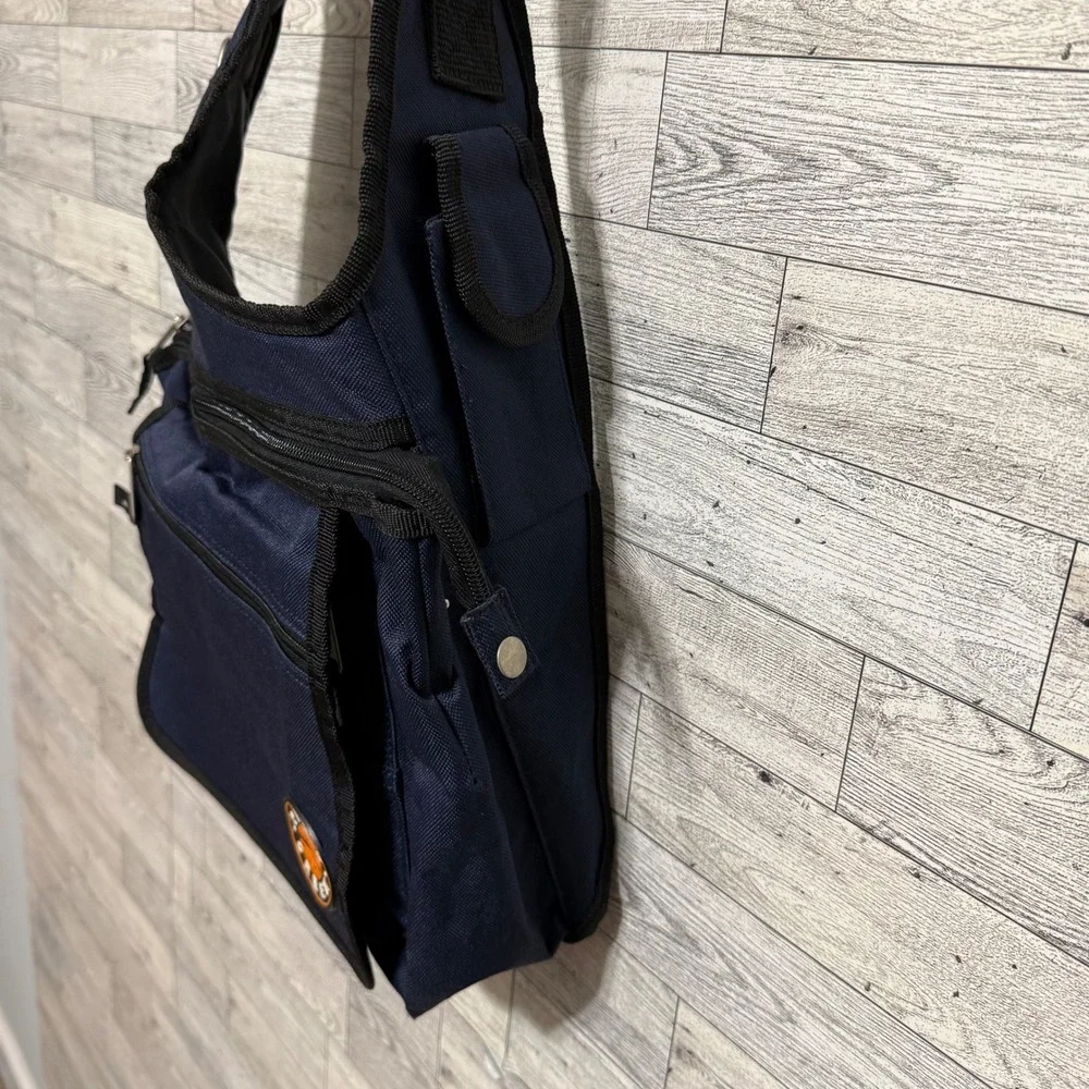 Pine Creek Navy Blue Crossbody Shoulder‎ Bag Adjustable Strap Multiple Pockets
